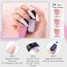 Lavender Violets Gel Nail Polish Kit - 21 Piece Set with 18+3 Colors, UV/LED Soak-off, Base & Top Coat - Trendy Shimmer Finish - 0.16 Fl Oz - Buy Online on GoSupps.com