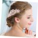 FRCOLOR 1pc Pearl Bridal Headdress Crystal Wedding Hair Comb Rhinestone Headpiece Crystal Hair Comb Bridal Headband Hen Tiara Bridal Hair Accessories Bride Old Fashioned Silver Crystal - Buy Online on GoSupps.com