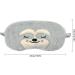 Cute Sloth Sleep Mask - Soft Plush Eye Mask for Kids & Adults - Grey - Buy Online on GoSupps.com