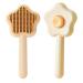 Self-Cleaning Cat Brush with Unlocking Button - Compact Pet Hair Removal Tool for Dogs Cats & Rabbits - Yellow Fur Care Brush - Buy Online on GoSupps.com
