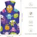 Cartoon Hot Water Bottle with Plush Cover - Hand Warmer for Adults & Children | 26.5x15.3cm - International Shipping Available - Buy Online on GoSupps.com
