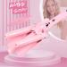 25mm Wave Iron for Hair | 3-Barrel Ceramic Curling Iron with Adjustable Temperature - Quick Heating Rose Pink Waves for All Hair Types - Buy Online on GoSupps.com