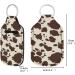 Dreaweet Portable Hand Sanitizer Holder Keychain - Travel Size Bottle for Women - Brown Cow Print - Buy Online on GoSupps.com