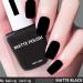 Black Nail Polish - Quick Dry Matte Black Nail Varnish 7 Days Lasting Nail Polish in Water Based Formula/Odorless & Easy to Apply No Need Baking Nail Polish (Black) - Buy Online on GoSupps.com