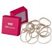 Hair -like hair tie wide with rubber liability (12 pieces | beige for blonde hair | 4.5cm) for more support including box for storage (box color: pink)
