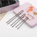 150pcs U Shaped Hair Pins 3 size with Cute Case 5cm 6cm 7cm U Shaped Hair Pins Kit for Women Girls ballet bun and Hairdressing Salon (Black)