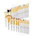 Bright Yellow Makeup Brushes Set - Professional Cosmetic Brush Set with Travel Bag, Cruelty-Free Fibers - Buy Online on GoSupps.com