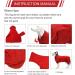 Jodsen Dogenbadel Red Dog Bathrobe - Super Absorbent Soft Towel for Pets (64cm/XL) - Fast Drying Adjustable Dog Towels & Cat Bathrobe - Buy Online on GoSupps.com