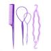 Topsy Hair Styling Tool Kit with Bun Maker, Combs, Braiding Tools - Ponytail Design & French Twist Styling - Buy Online on GoSupps.com