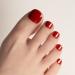 Danni & Toni Half hardened gel nail films (almadine) red monochrome glossy gel nail sticker pedi wraps toenail nail foil pedicure wraps 37 sticker