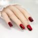 Cat Eye Short Squoval Nails - Shimmery Ruby Red Press-On False Nails | 24 Reusable Fake Nails with Adhesive Tabs - International Shipping Available - Buy Online on GoSupps.com