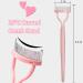ELESDA Eyelash Comb - Metal Teeth Lash Separator Tool Pink Stainless Steel Includes Brush Arc Design Travel Friendly Hygienic - Buy Online on GoSupps.com