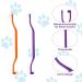 Double-Sided Cat Toothbrushes - 2 Pack Kitten Dental Care Brush with Microbe Head & Curved Handle - Purple & Orange - Buy Online on GoSupps.com