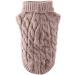 Famkit XL Pet Dog Turtleneck Sweater - Warm Fashion Pullover Knitwear for Dogs 11-13.2lb - Khaki - Buy Online on GoSupps.com