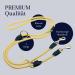 Buy Velvetier 2m Adjustable Dog Leash for Large & Medium Dogs - Durable Paracord & Nylon with 2 Carabiners | Stylish Mustard Yellow - Buy Online on GoSupps.com