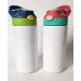 12oz Sublimation Tumbler Bulk For Children Toddlers Heat Press For Print Kids Sublimation Tumbler Cups With Handle Straight Double Wall Kids Sublimation Water Bottle Blanks (2 pack blue and pink)