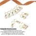 NAISKA 12PCS Gold Pearl Braid Clips - Wedding Hair Pins with Rhinestone Pearls for Women - Shiny Hair Accessories Set - Buy Online on GoSupps.com