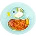 Lightening Baby Plate Silicone Toddler Plates Suction Placemat Divided Duck Dishes for Kids and Infants One-Piece Strong Suction  BPA Free  Microwave Dishwasher Safe Green