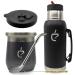 Un Mate Yerba Mate Un Mate MateGo Thermolid DualFlow PRO Ash Gray - 1000 ml Thermos 230 ml Matero Bombilla Cleaner Premium Gift Set Gray
