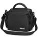 CADeN Compact Camera Shoulder Crossbody Bag Case Compatible for Nikon, Canon, Sony SLR/DSLR Mirrorless Cameras and Lenses Waterproof(1.0 S, Black) Black 1.0 S