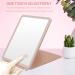 Lissahne Portable Travel Makeup Mirror - Foldable Compact HD with Adjustable LED Lighting - USB Rechargeable Vanity Mirror in White - Buy Online on GoSupps.com