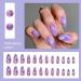 TQUXNGA 24x/Box Almond False Nail Full Cover Stick on Nail Almond Nail Tips Purple False Nail Press On Nail Artificial Nail - Buy Online on GoSupps.com
