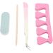 Stainless Steel Nail Tweezers Dead Skin Removal Wood Stick Nail Art Manicure Tools 2 Sets for Professionals for Nail Salon - Buy Online on GoSupps.com