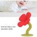Plplaaoo Baby Teething Ring - Washable Food-Safe Silicone Ideal Gift for Toddlers Boiled Water Safe Rose Red - Buy Online on GoSupps.com
