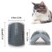 Cat Self Groomer Wall Corner Massage Comb with Catnip - 2PCS - Buy Online on GoSupps.com
