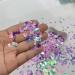PrettyG 10g Pearl Iridescent Dinosaur Glitter Sequins - Perfect for Festival Makeup Nail Art & Craft Decoration - Buy Online on GoSupps.com