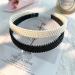 scicent Headbands for Girls 2 Pieces Pearl Beaded Headbands Black and White Hair Hoops Bridal Hairbands Wedding Hair Accessories Hair Band for Washing Face - 16022 - Buy Online on GoSupps.com