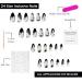 Buy Press On Nails Short Almond Black - 24 Pcs Gradient Glossy Fake Nails with Moon Designs for Women & Girls | Halloween Stick On Artificial Nails - Buy Online on GoSupps.com
