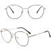 SanDish Cat Eye design Blue Light Blocking Glasses Hipster Metal Frame Women Eyeglasses Non Prescription Silver/Black6 - Buy Online on GoSupps.com