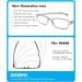 DOOViC Blue Light Filter Computer Reading Glasses TR1042 | Lightweight TR90 Frame - Black & Grey 2.0x Magnification - Buy Online on GoSupps.com