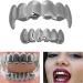 LUOZZY Electroplating Tooth Socket Teeth Sleeve Fake Brace Hip-hop Style Tooth Cover Party Supplies for Halloween Carnival (Black) - Buy Online on GoSupps.com