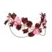 IYOU Fairy Headband Crown Wine Red Flower Elf Headpiece Tiara Costume Wedding Elven Hair Accessories for Women