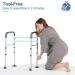 GreenChief Stand Alone Toilet Safety Rail - Heavy Duty Frame for Elderly & Disabled - Freestanding Handrails with Free Grab Bar - Buy Online on GoSupps.com