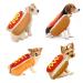FANSU Pet Halloween Costume Dog Cat Pumpkin Costume Puppy Cosplay Clothes Design Creative Funny Warm Outfits Hoodie Animal Costumes Apparel with Hat and Ears (M hot dog) M hot dog