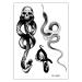 Snake Temporary Tattoo 6 Sheets - Tribal Serpent Mamba Black Roses Spider Web Sword - Party Favors Body Art for Men & Women - Halloween - Buy Online on GoSupps.com