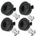 WJSKDQ 4PCS Boat Slam Latch 2'' Flush Pull Slam Latches Round Plastic Round for RV Boat Door Hatch Cabinet Pull Locking Deck Hatch Door black