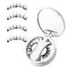 Natural Magnetic Eyelashes - Creative Magnets False Eyelashes - Natural Look Magnetic Eyelashes with Applicator Reusable Magnetic Lashes No Glue 3 Magnet False Eyelashes