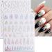 8 Sheets Butterfly Nail Art Stickers - 3D Self Adhesive Designs for Women and Girls | Holographic Glitter, Flame, and Flowers Nail Decals - DIY Manicure Tips - Buy Online on GoSupps.com