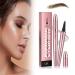 Magic Eyebrow Pencil with 4 Fork Tip 3D Microblading Eyebrow Pen Eye Brown Makeup Long-Lasting Eyebrow Pencil Long-lasting Natural Makeup Fine Stroke Magic Eyebrow Pencil Stay on All Day (Light Brown)