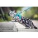 Balaynor Cat Harness and Leash Set - Escape Proof and Comfortable Vest for Walking - Adjustable Size L (Chest 15.5-17.5) - Turquoise with Reflective Strips - Buy Online on GoSupps.com