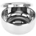 Premium Stainless Steel Shaving Soap Bowl with Lid - 10.5 cm Diameter | High-Quality Shaving Foam Dish for Smooth Shaving - Buy Online on GoSupps.com