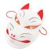 ABOOFAN FOCK MASKE Half face Cosplay Party Anime Performance Stage Mask Festival Dress Up Decoration Anbu Fox (White) Portable Party Mask Neko-Katzenmask Animal Plastic Need