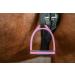 Equinate Stirrups Midway 12cm Pink - Anti-Slip Rubber Tread for Adults & Children - Set of 2 - International Shipping - Buy Online on GoSupps.com