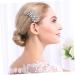 Angoily Hair Comb for Bride Pearl Veil Green Faux Fur Scrunchies Bride Hair Clip Pearl Hair Pin Pearl Hair Barrettes Bridal Veil Pearl Hair Clip Bride Comb Wedding Rhinestone - Buy Online on GoSupps.com