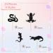 24Pcs Reptile Animals Cupcake Toppers Black Glitter Snake Crocodile Cake Decor Reptile Animals Cake Decorations for Baby Shower Reptile Pet Themed Birthday/Rainforest Party Decoration - Buy Online on GoSupps.com