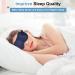 T-fun 100% Mulberry Silk Eye Mask - Adjustable Blackout Sleep Mask for Men & Women | Soft Travel Blindfold Eye Shade Cover - Navy Blue - Buy Online on GoSupps.com